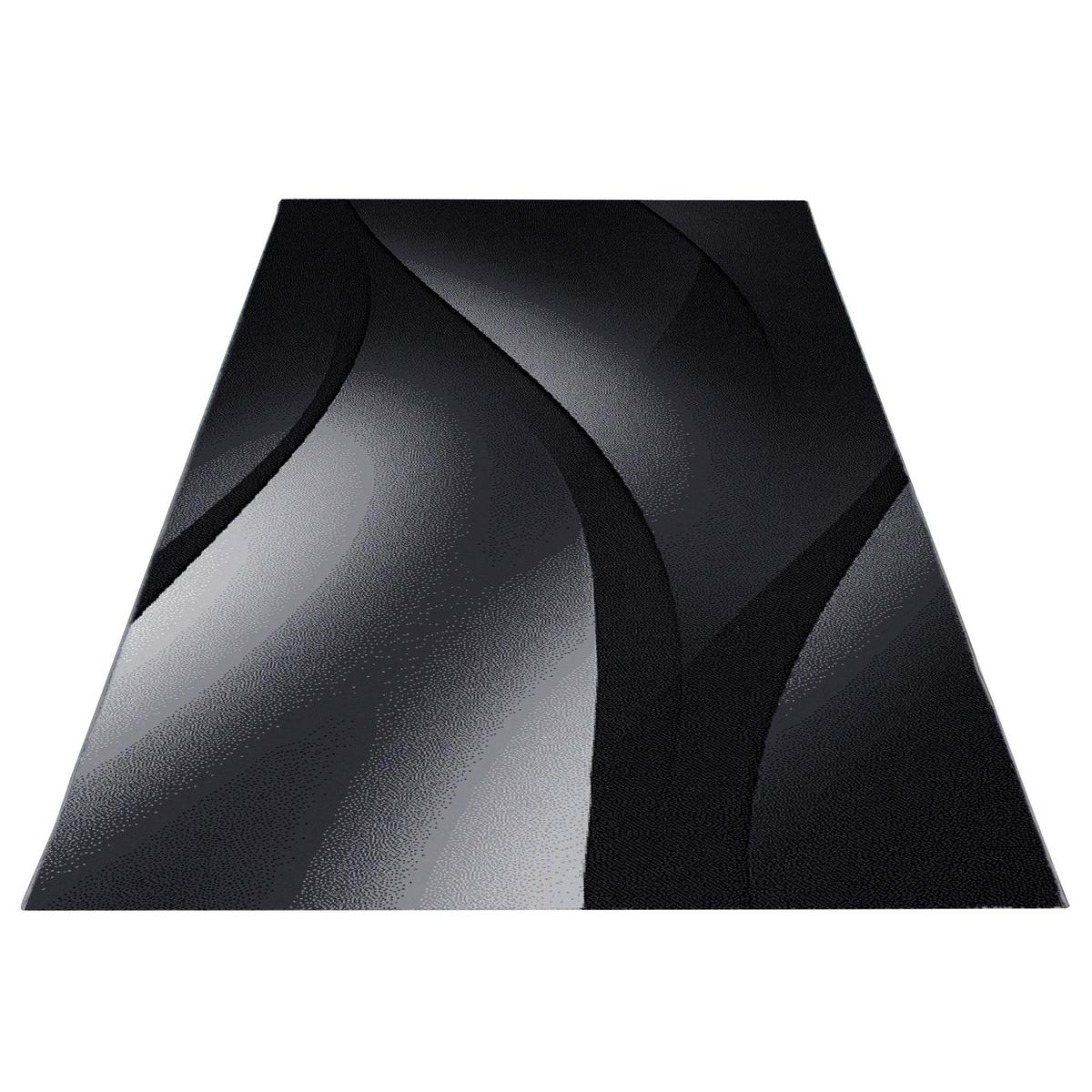 TEPPICH Kurzflor INN in Schwarz, mit Farbverlauf, 140 x 200 cm - Schwarz, Textil (200/140cm) - KADIMA DESIGN