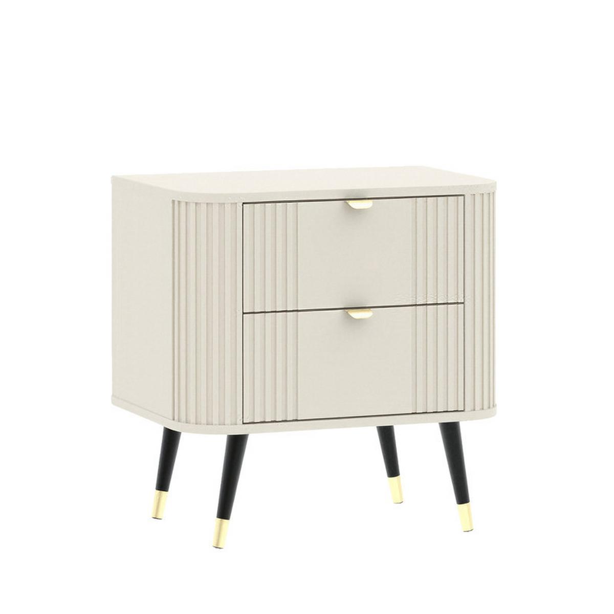NACHTSCHRANK AURA 60/40/61 cm Kaschmir - Kaschmir/Goldfarben, Holzwerkstoff/Metall (60/61/40cm) - Idohome