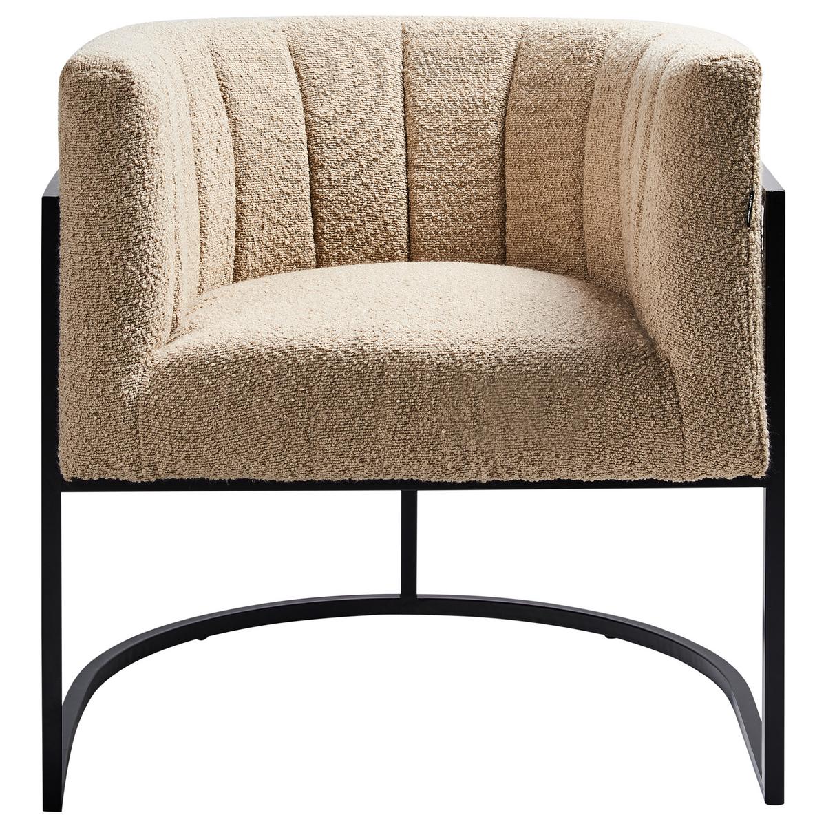 SESSEL Beige Larvik II - Beige/Schwarz, Textil (73/72/66cm) - Beliani