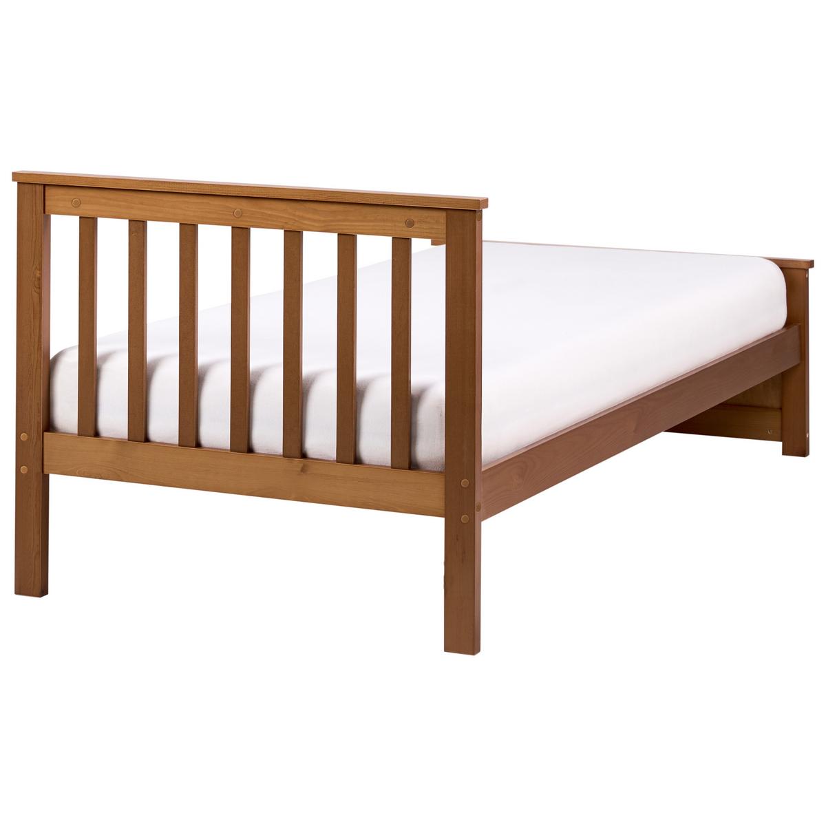 BETT mit Lattenrost 90/200 cm Kiefernholz Braun Olendon - Braun, Holz (90/200cm) - Beliani