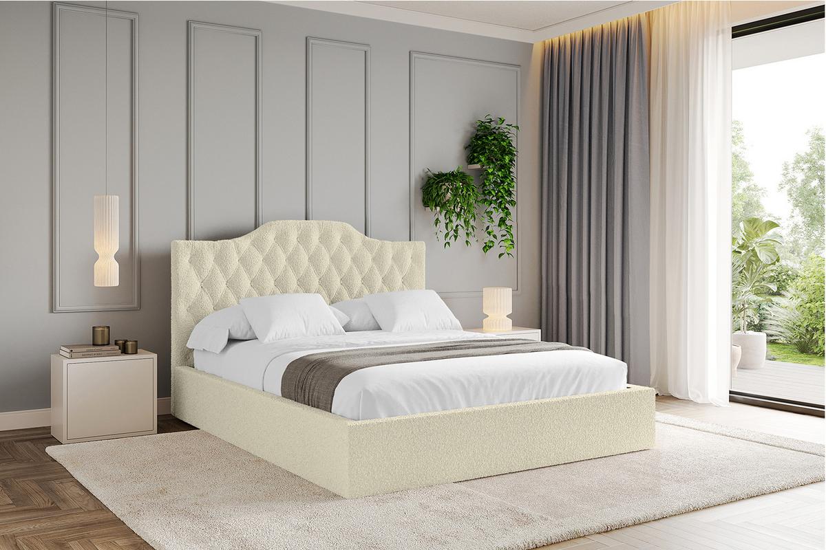 POLSTERBETT mit Bettkasten und Lattenrost, Boxbett ohne Matratze - FALIO 120x200 Beige - Taupe, Holzwerkstoff/Textil (120/200cm) - ALTDECOR