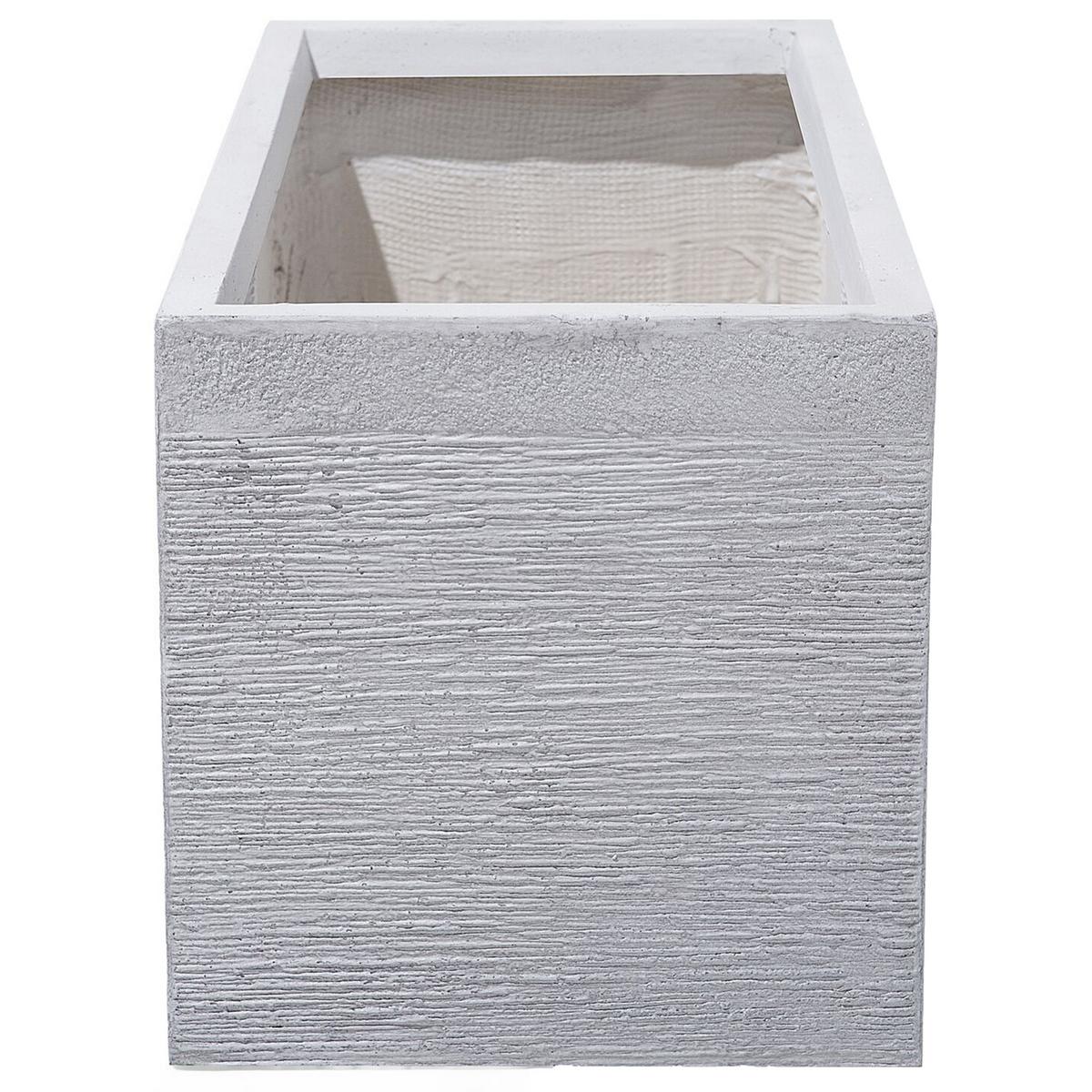 BLUMENTOPF Weiß Myra - Weiß, Naturmaterialen (37cm) - Beliani