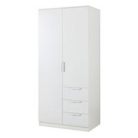 KLEIDERSCHRANK Eiselfing - Weiß, Holzwerkstoff (80/176/52cm) - [en.casa]