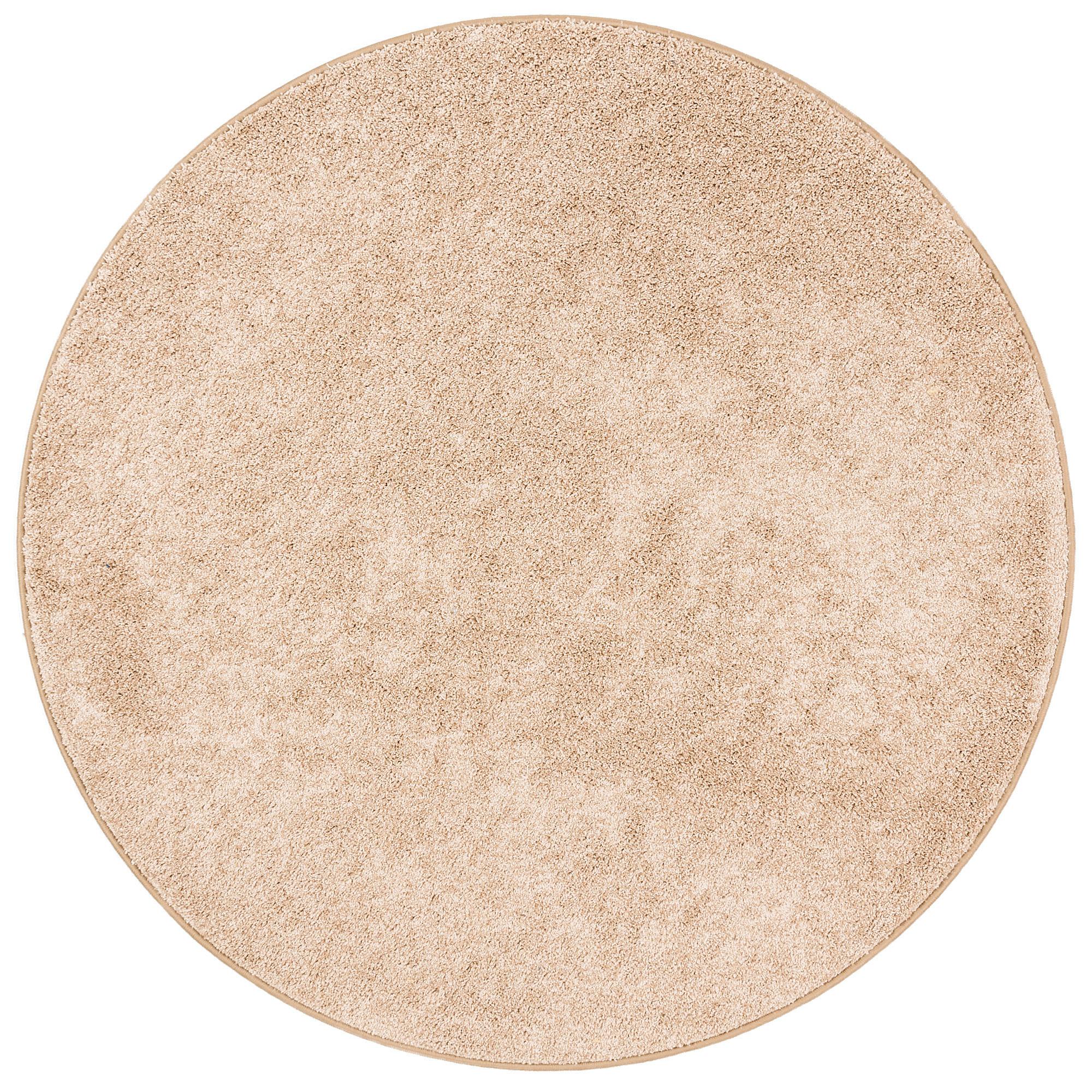 HOCHFLOR VELOURS TEPPICH MONA RUND - Naturfarben, Textil (160/160cm) - Snapstyle