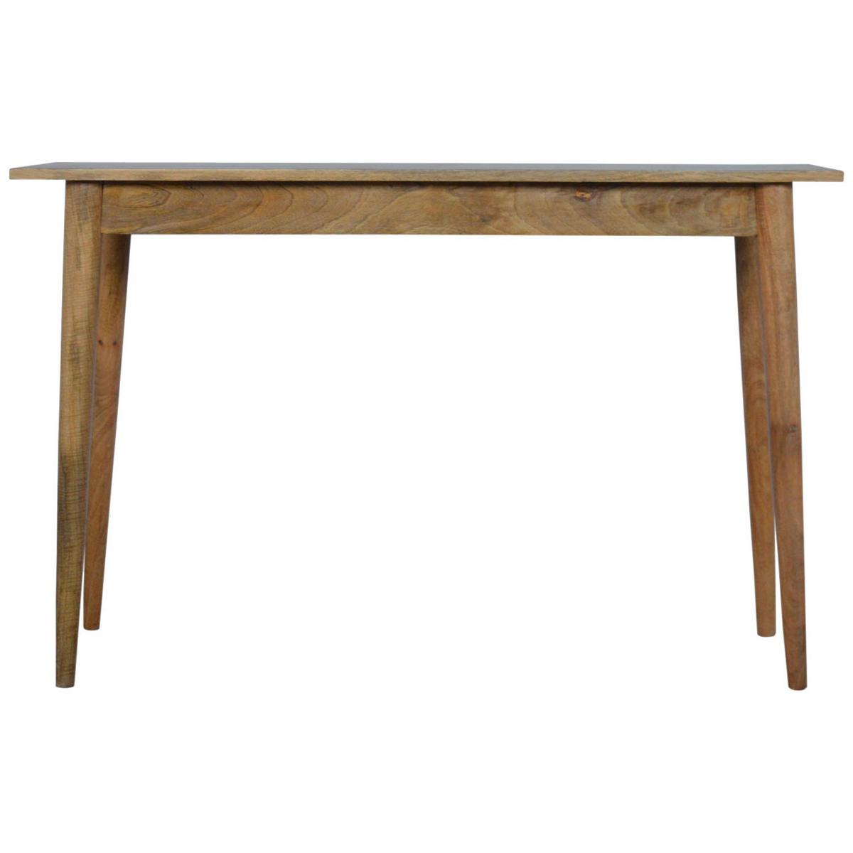 SCHREIBTISCH Akins, 2 Schublades, Nordische Beine - Messingfarben/Braun, Holz/Metall (45/120/78cm) - Artisan Furniture