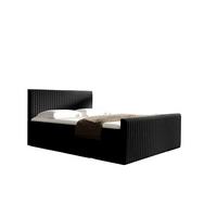BOXBETT Adrien In überlänge - Schwarz, Holzwerkstoff/Textil (180/220cm) - Fun Möbel
