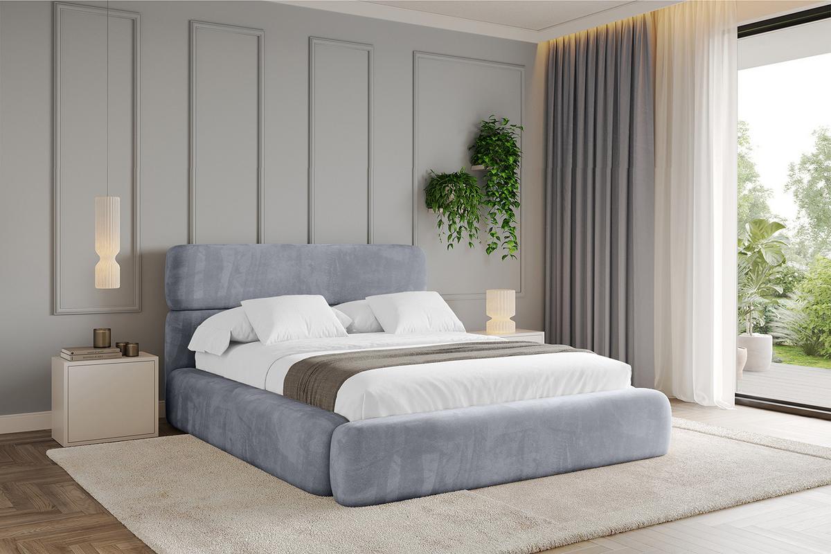POLSTERBETT mit Bettkasten und Lattenrost, Boxbett ohne Matratze - ENORA 180x200 Grau - Grau, Holzwerkstoff/Textil (180/200cm) - ALTDECOR