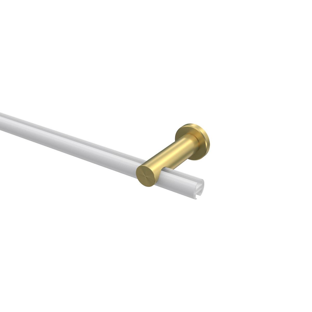 TRÄGER FÜR GARDINENSTANGEN 20 mm Ø, Platon 1-läufig, Messing-Optik - Messingfarben, Metall (9/4/4cm) - INTERDECO