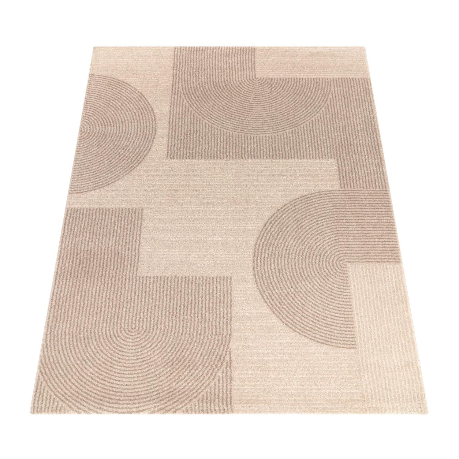 KURZFLORTEPPICH, geometrisch, Creme, 120 x 170 cm - Beige, Textil (170/120cm) - KADIMA DESIGN