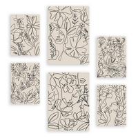 POSTER Set Mit 6 Ruffenrahmen 2 Zusammenfassung A3 & A4 Rahmenlos - Klar, Papier (29/3cm) - Nacnic