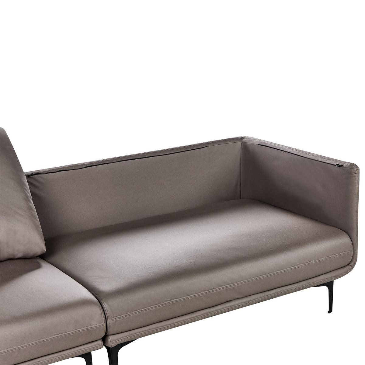 3-SITZER-SOFA Stoff Braun Revsnes - Braun, Textil (242/86/81cm) - Beliani