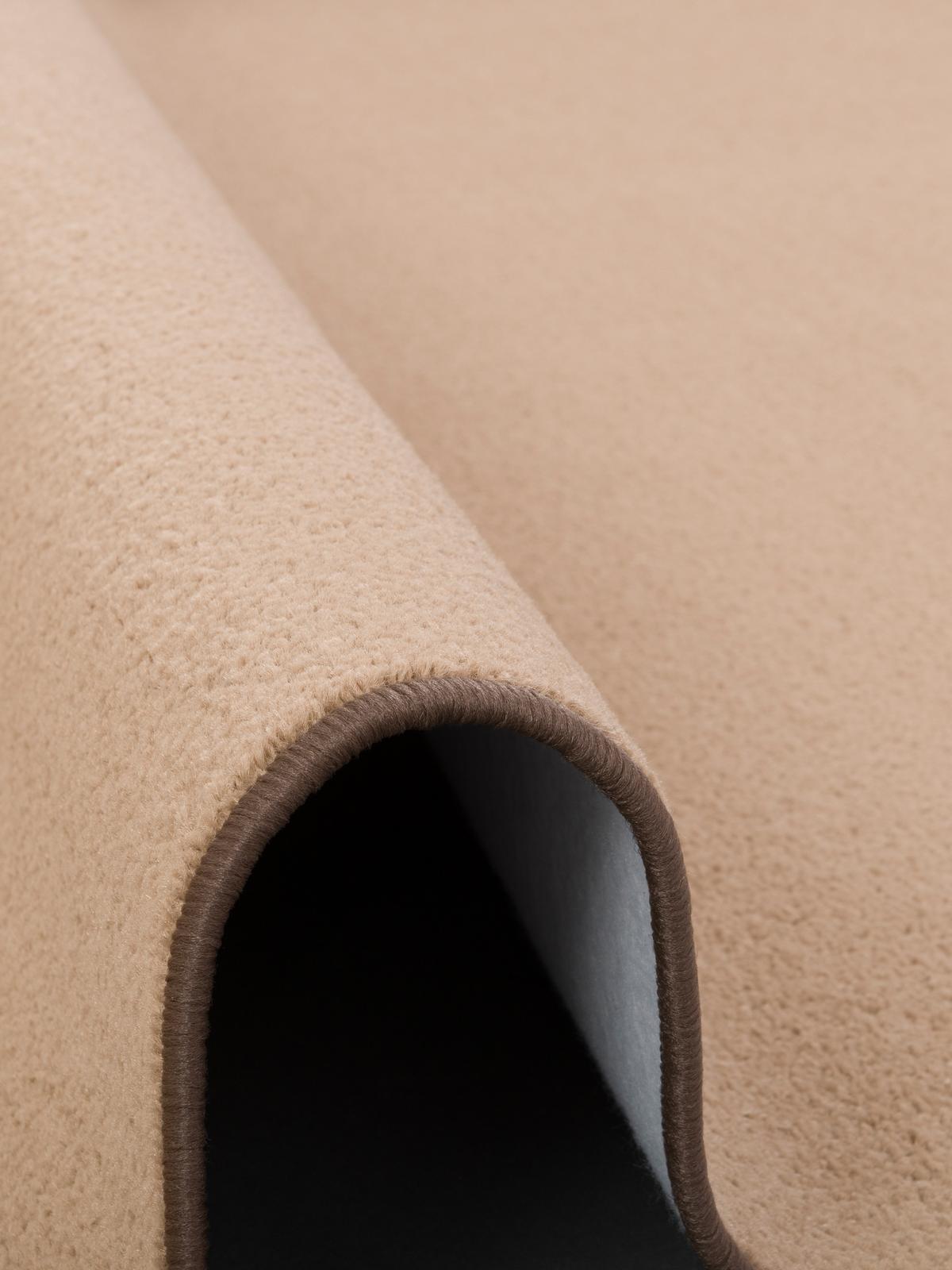 TREND VELOURS TEPPICH JOY RUND - Cognac, Textil (100/100cm) - Snapstyle