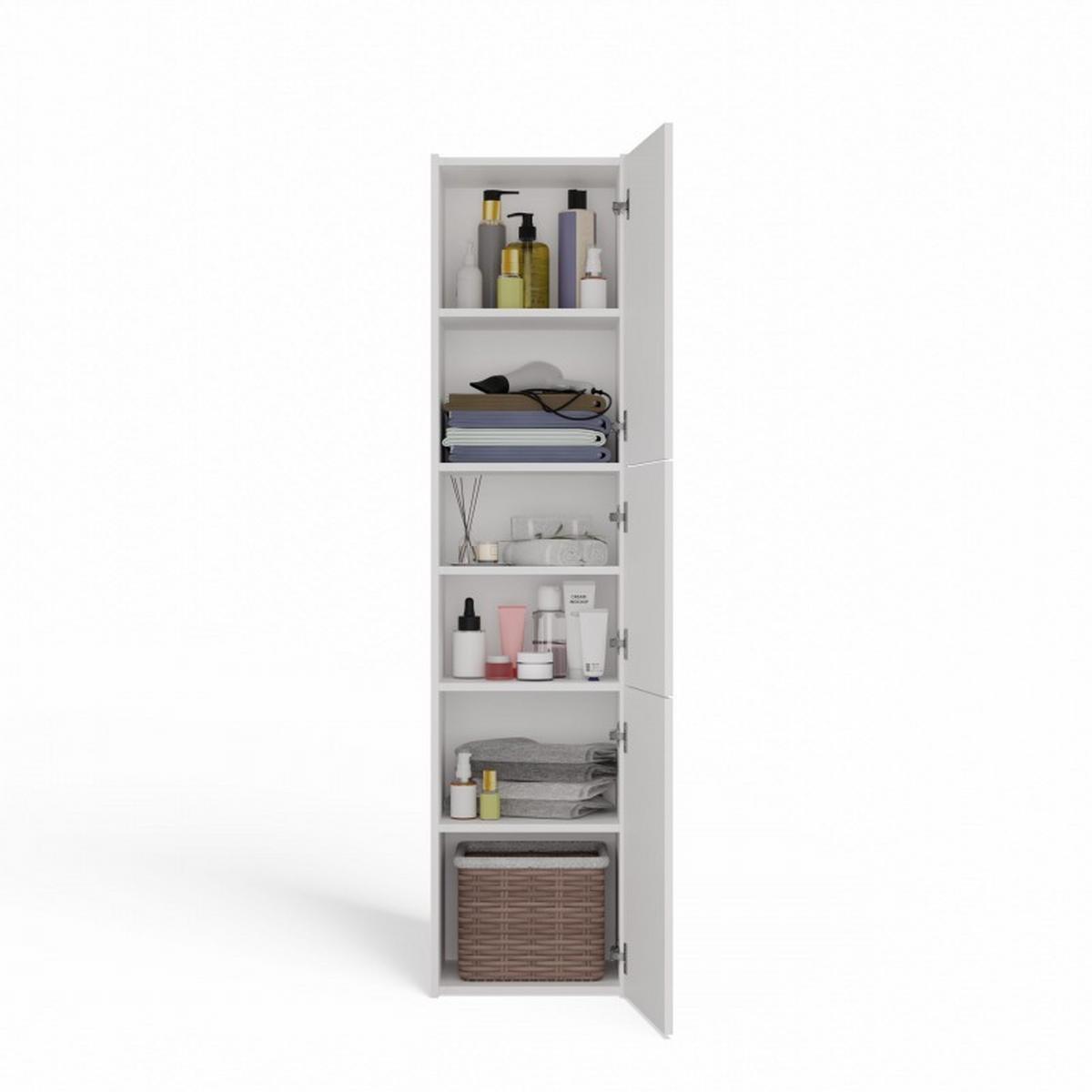 BADEZIMMERSCHRANK Weiß 40/170/30 - Weiß, Holzwerkstoff (40/170/30cm) - RAUMHIRSCH FURNITURE