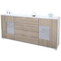 SIDEBOARD Grömitz Eiche sägerau - Eiche San Remo, Holzwerkstoff (166.5/75.5/35cm) - Vladon