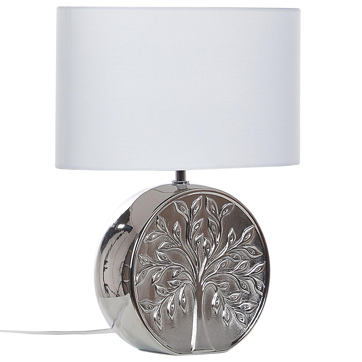 TISCHLAMPE Kherlen 20/38/48 cm - Silberfarben, Keramik (20/38/48cm) - Beliani