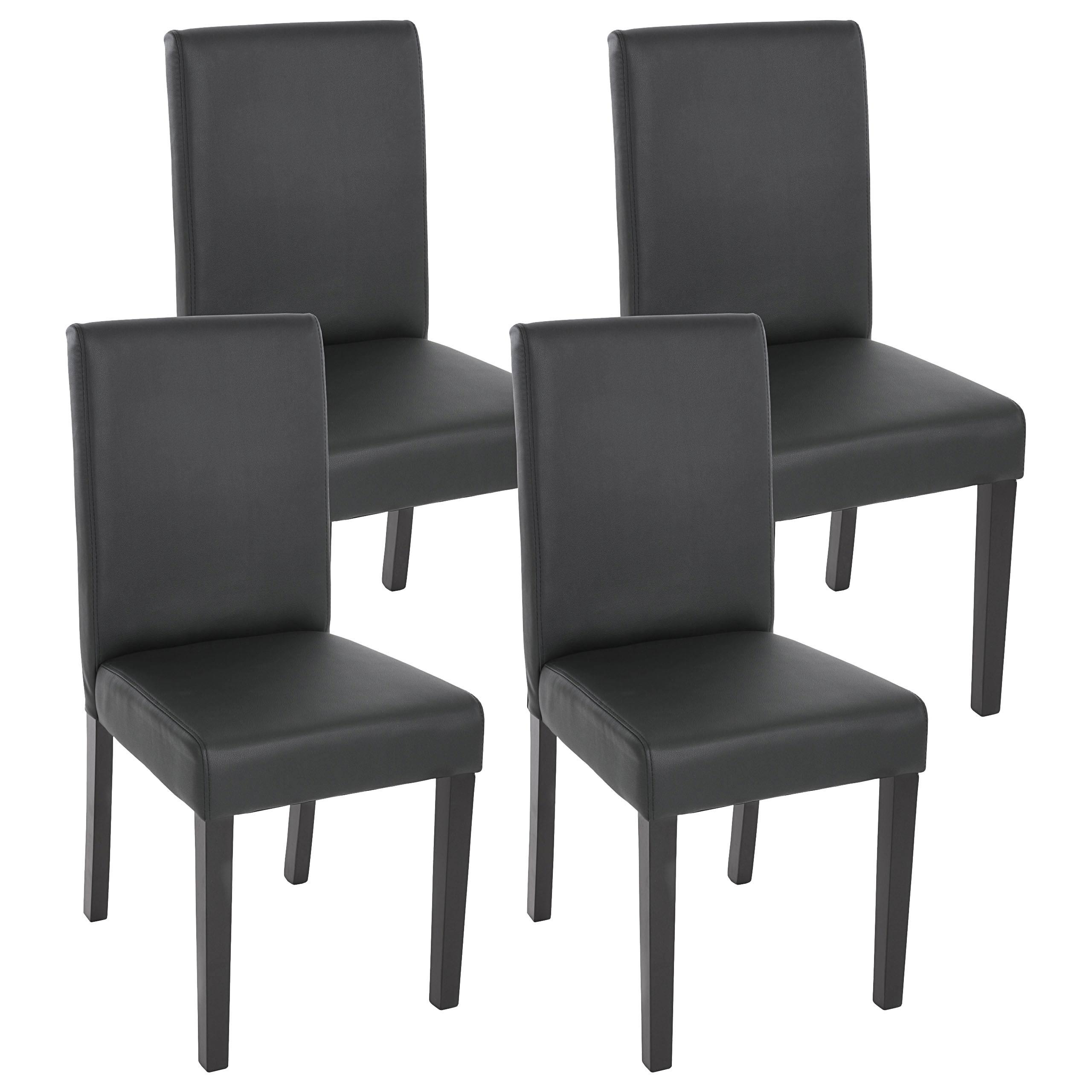 ESSZIMMERSTUHL Anthrazit 4er-Set - Anthrazit/Schwarz, Textil (43/90/56cm) - MCW