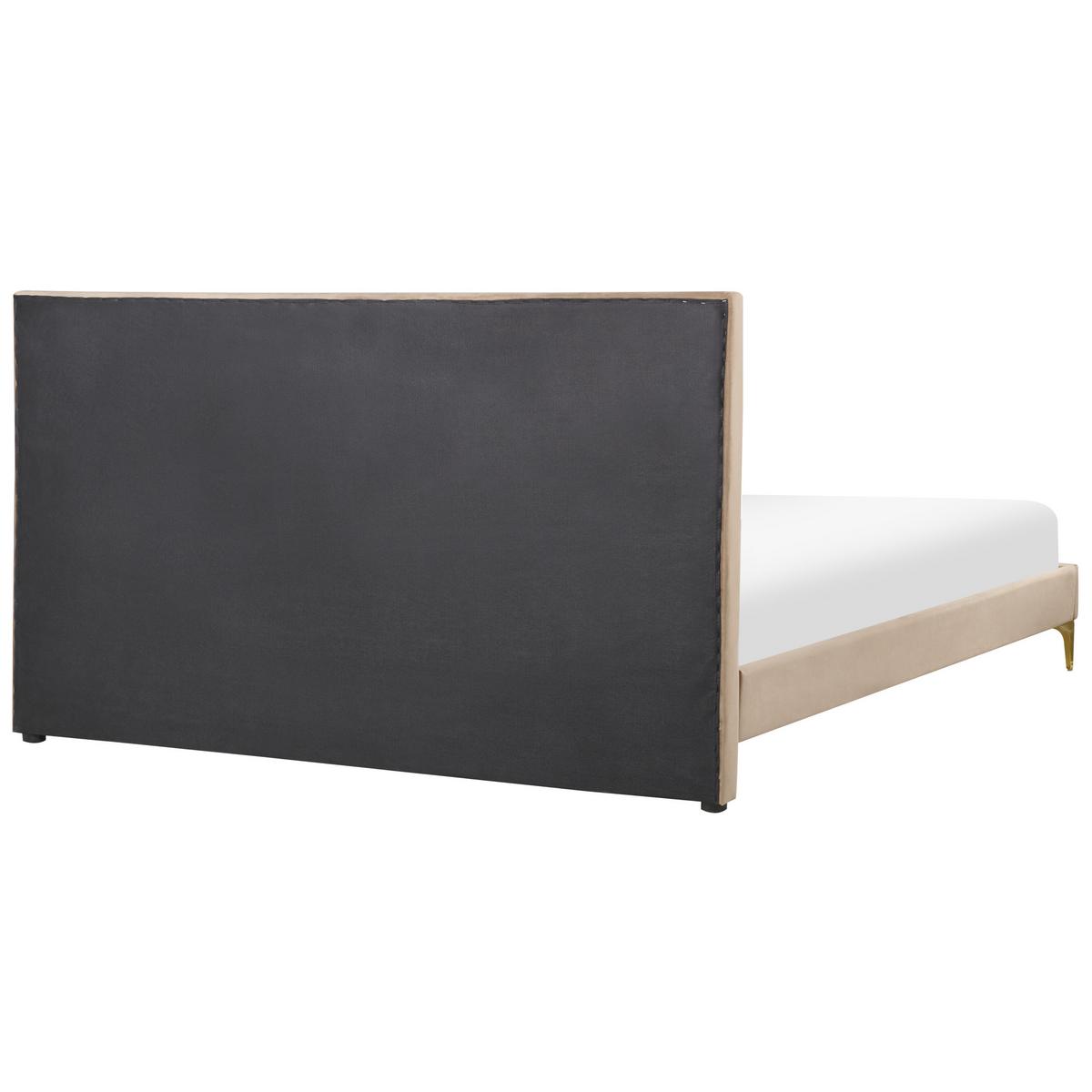 DOPPELBETT 160/200cm Taupe Limoux - Taupe, Textil (160/200cm) - Beliani