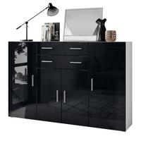 HIGHBOARD Aron Fronten in Schwarz Hochglanz - Schwarz Hochglanz, Holzwerkstoff (166.5/106.5/35cm) - Vladon