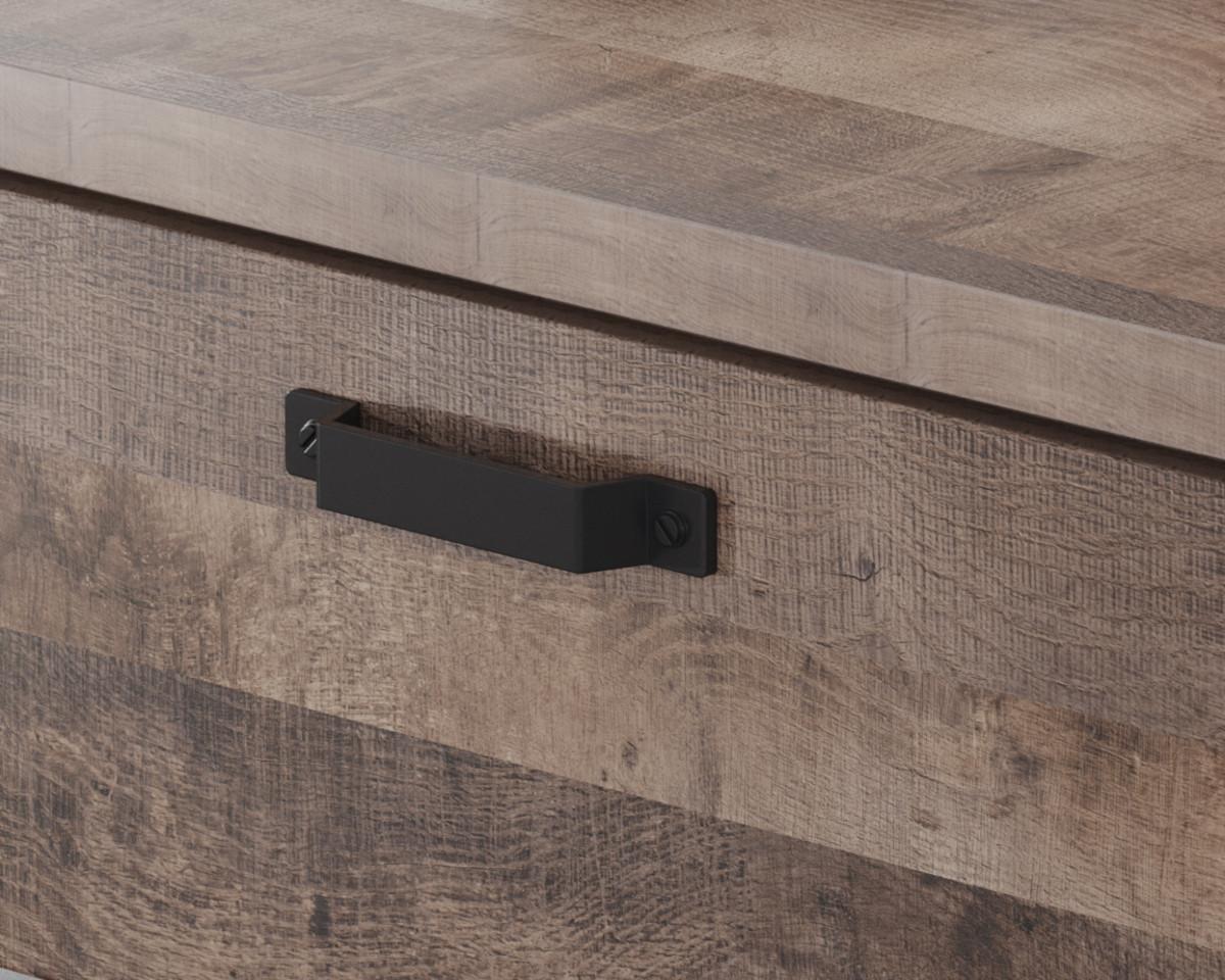 COUCHTISCH Eiche Tabak, schwarz 80 x 80 cm quadratisch, Beistelltisch mit 2x Schubkasten - Eichefarben/Schwarz, Holzwerkstoff/Kunststoff (80/80/45cm) - Top.Furn