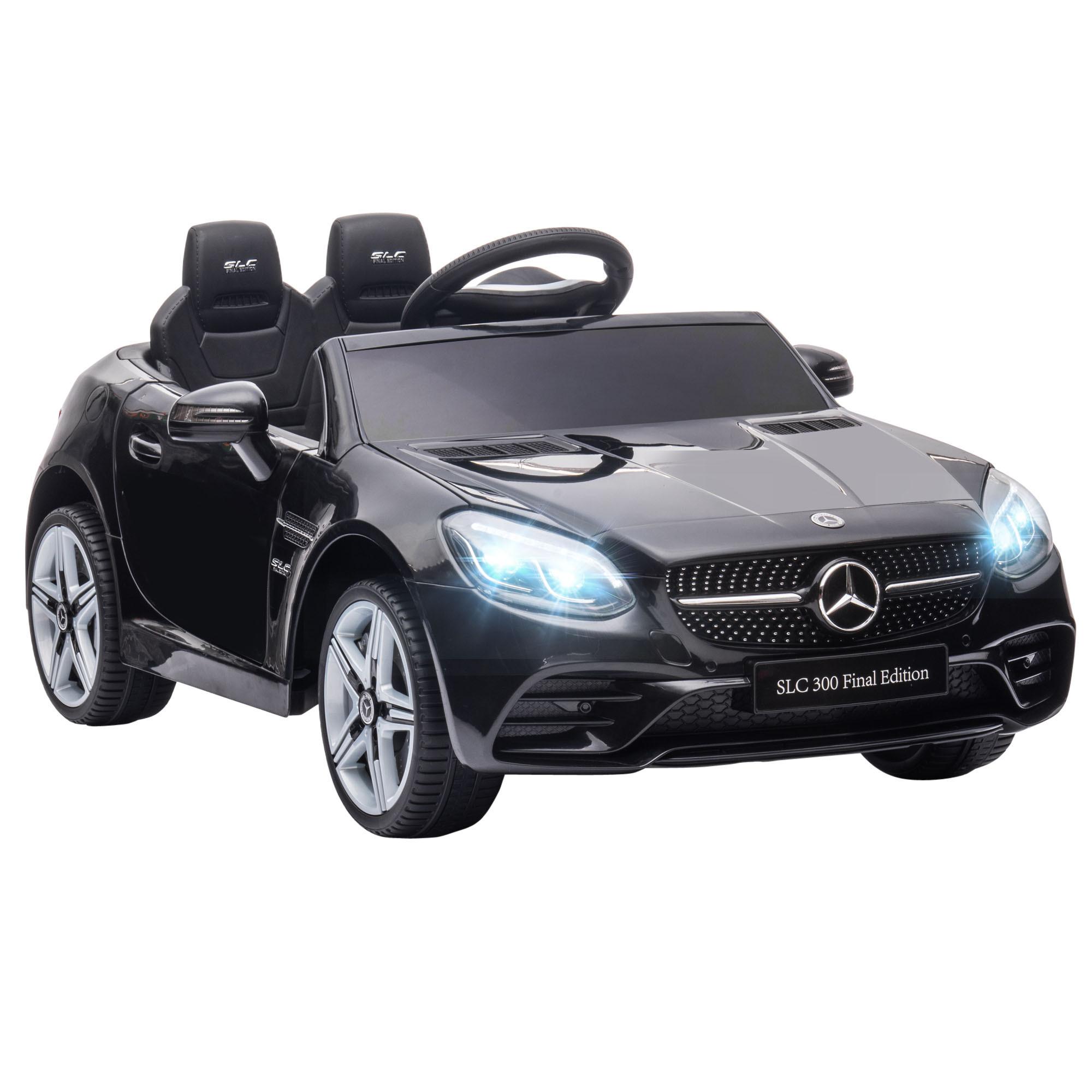 12 V Kinder Elektroauto, Kinderfahrzeug mit Ferbedienung, Kinderauto, Schwarz - Schwarz, Metall (107/62.5/44cm) - AIYAPLAY