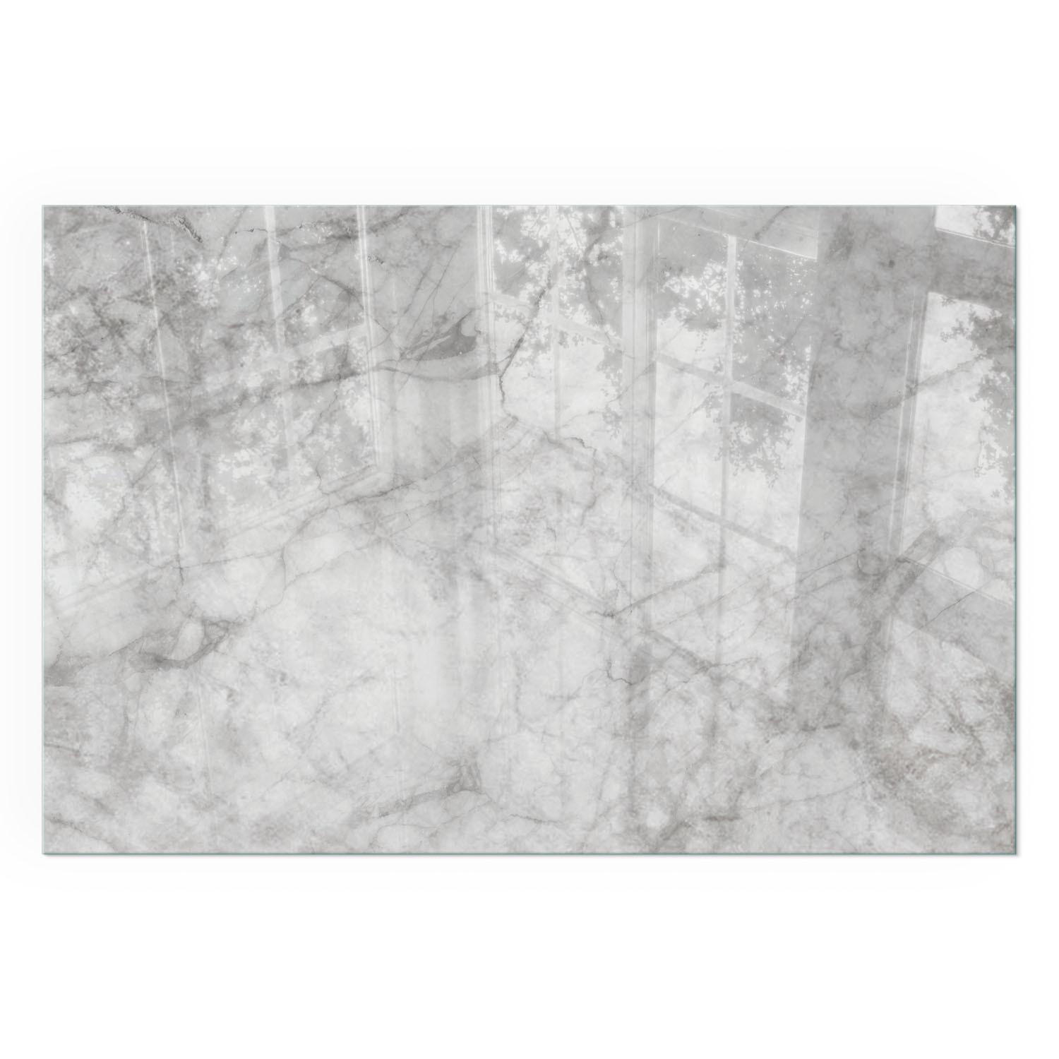 GLASPLATTE für Kamin 120x80 cm - Grau, Glas (120/80/0.4cm) - TULUP