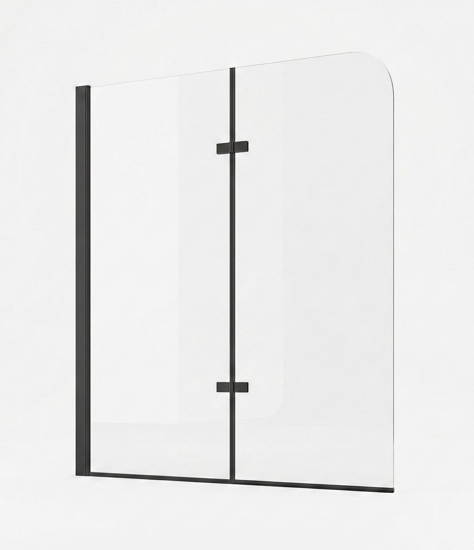 BADEWANNE Austin 2 Teile cm Schwarz - 100 x 140 cm - Schwarz, Glas (100/140cm) - Badplaats