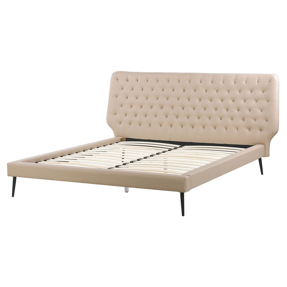 BETT 160/200cm Beige Essonne - Beige, Textil (160/200cm) - Beliani
