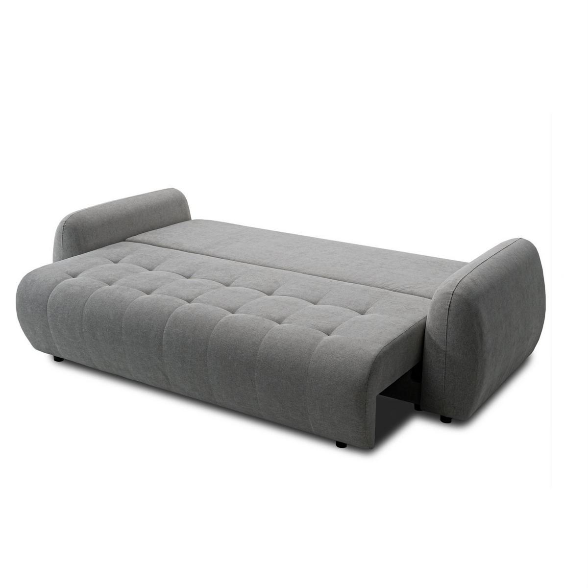 SOFA OMEGA Zweisitzer mit Schlaffunktion, Rosa 15 - Dunkelgrau, Textil (252/92/105cm) - Lookway