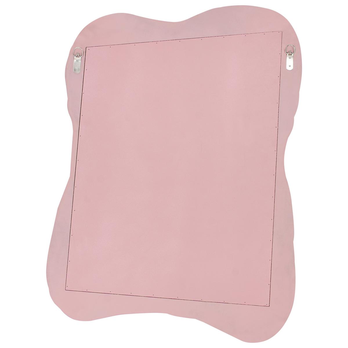 WANDSPIEGEL 60/80 cm Rosa Pencran - Pink, Holzwerkstoff (60/80/3cm) - Beliani