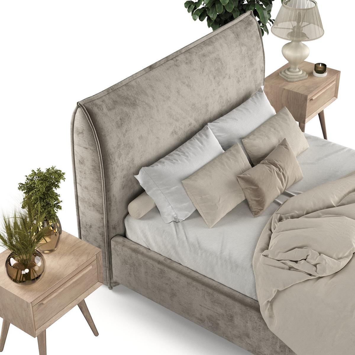 POLSTERBETT Mira 160/200 cm Beige im Lotta Stoff - Beige/Naturfarben, Holz/Holzwerkstoff (160/200cm) - AltaBeds
