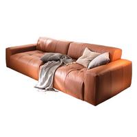LEDERSOFA MIT SITZTIEFENVERSTELLUNG PALACE Braun Leder Relaxfunktion - Braun, Leder (298/74/120cm) - KAWOLA