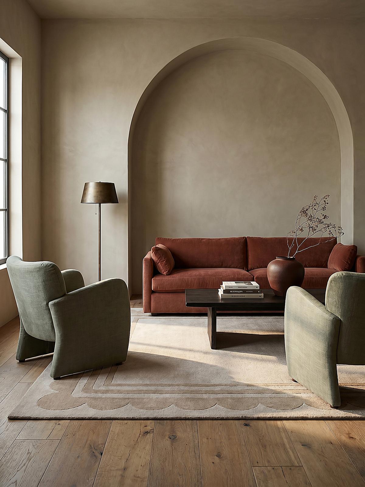 WOLLTEPPICH WENSUM, mit grafischem Muster mit Rahmen, Beige, 160 x 230 cm - Beige, Textil (230/160cm) - KADIMA DESIGN
