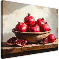 LEINWANDBILD Essen & Trinken 30x20cm - Rot, Textil (30/20cm) - Feeby