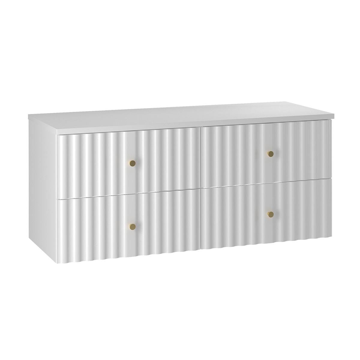 WASCHTISCHUNTERSCHRANK 120.6cm Izae Weiß - Weiß, Holzwerkstoff (120.6/52.2/46.5cm) - Petits-meubles