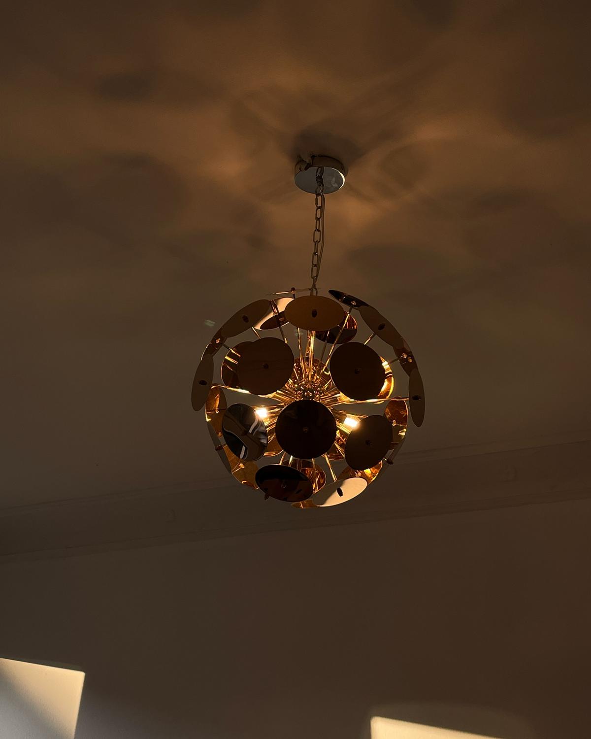 HÄNGELEUCHTE Zambezi 50/50/158 cm - Kupferfarben, Metall (50/50/158cm) - Beliani