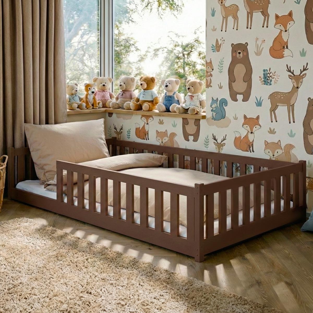BETT 120/200 Maya Dunkelbraun - Braun, Holz (120/200cm) - Petits-meubles