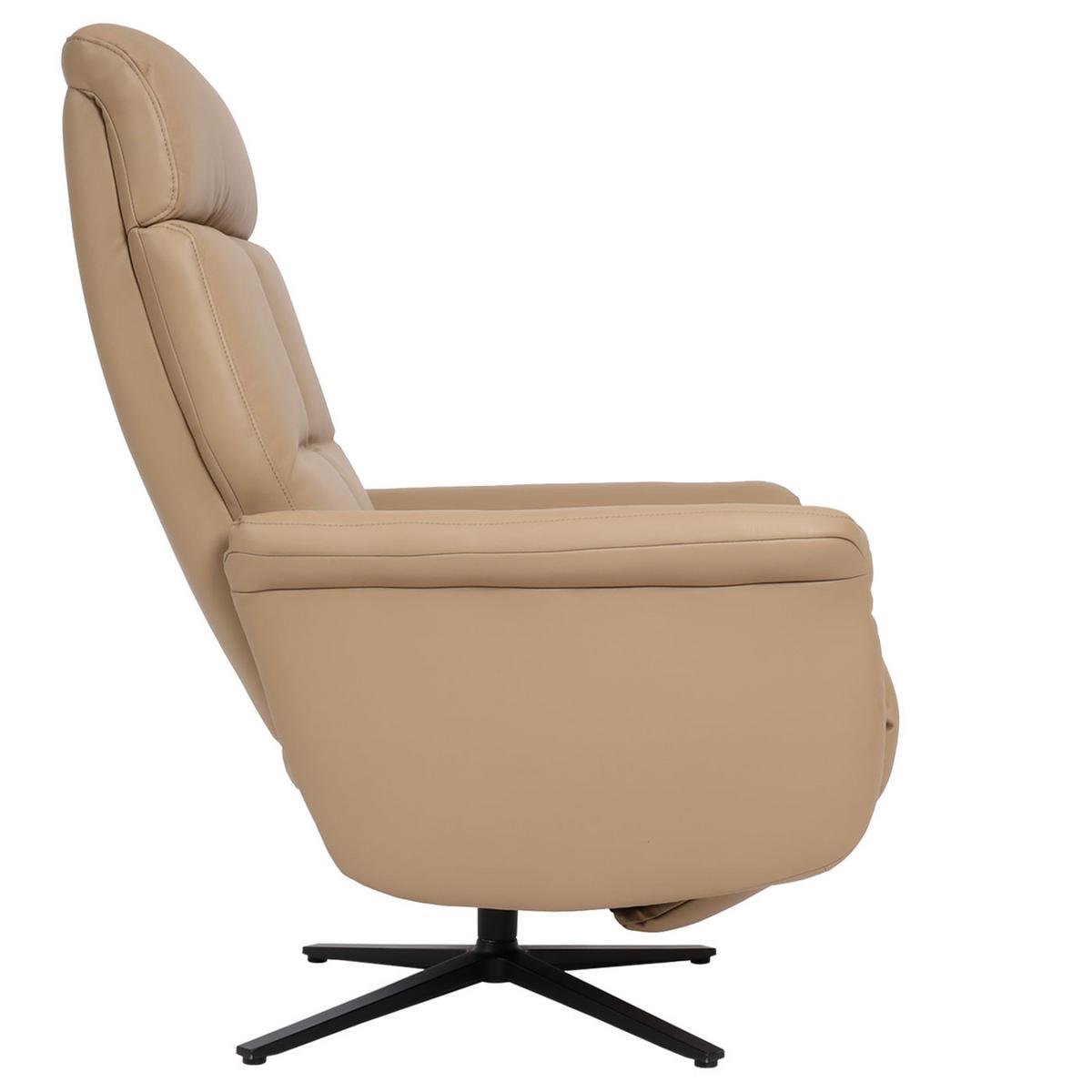 RELAXSESSEL taupe - Taupe, Leder (76/110/153cm) - MCW