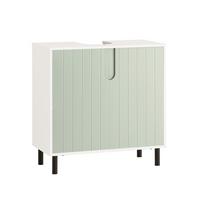 WASCHBECKENUNTERSCHRANK Grün - Weiß/Grün, Holzwerkstoff/Metall (60/60/30cm) - SoBuy