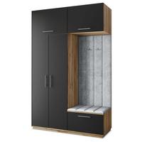 GARDEROBENSCHRANK REMA 150/240/60 cm Modern Eiche Wotan - Eiche Wotan/Hellgrau, Holzwerkstoff (150/240/60cm) - MASSENO