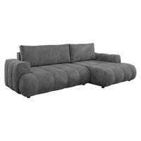 ECKSOFA Haiti, Seite: Rechts 2R+LC - Schwarz/Grau, Holz/Textil (156/276cm) - MIRJAN24
