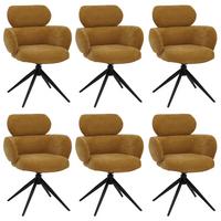 ESSZIMMERSTUHL Gelb 6er-Set - Currygelb/Gelb, Textil (61/86/69cm) - MCW