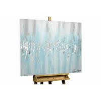 ACRYLBILD HANDGEMALT 100/75 cm - Blau/Beige, Holz/Textil (100/75cm) - KUNSTLOFT