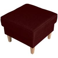 HOCKER Karlen Bezug Flachgewebe Buche natur / rot - Rot/Buchefarben, Kunststoff (53/45/53cm) - 58aufmkessel