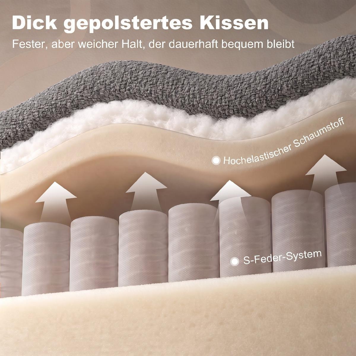 SCHLAFSOFA Polyester Grau - Grau, Kunststoff/Textil (89/85/167cm) - HOMCOM