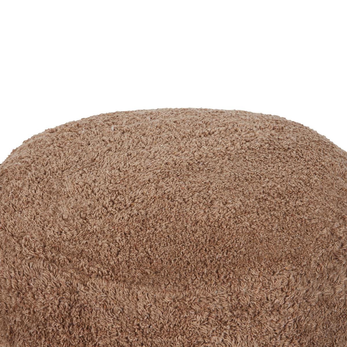 POUF Baumwolle Braun Kandhkot - Braun, Kunststoff (50/35/50cm) - Beliani