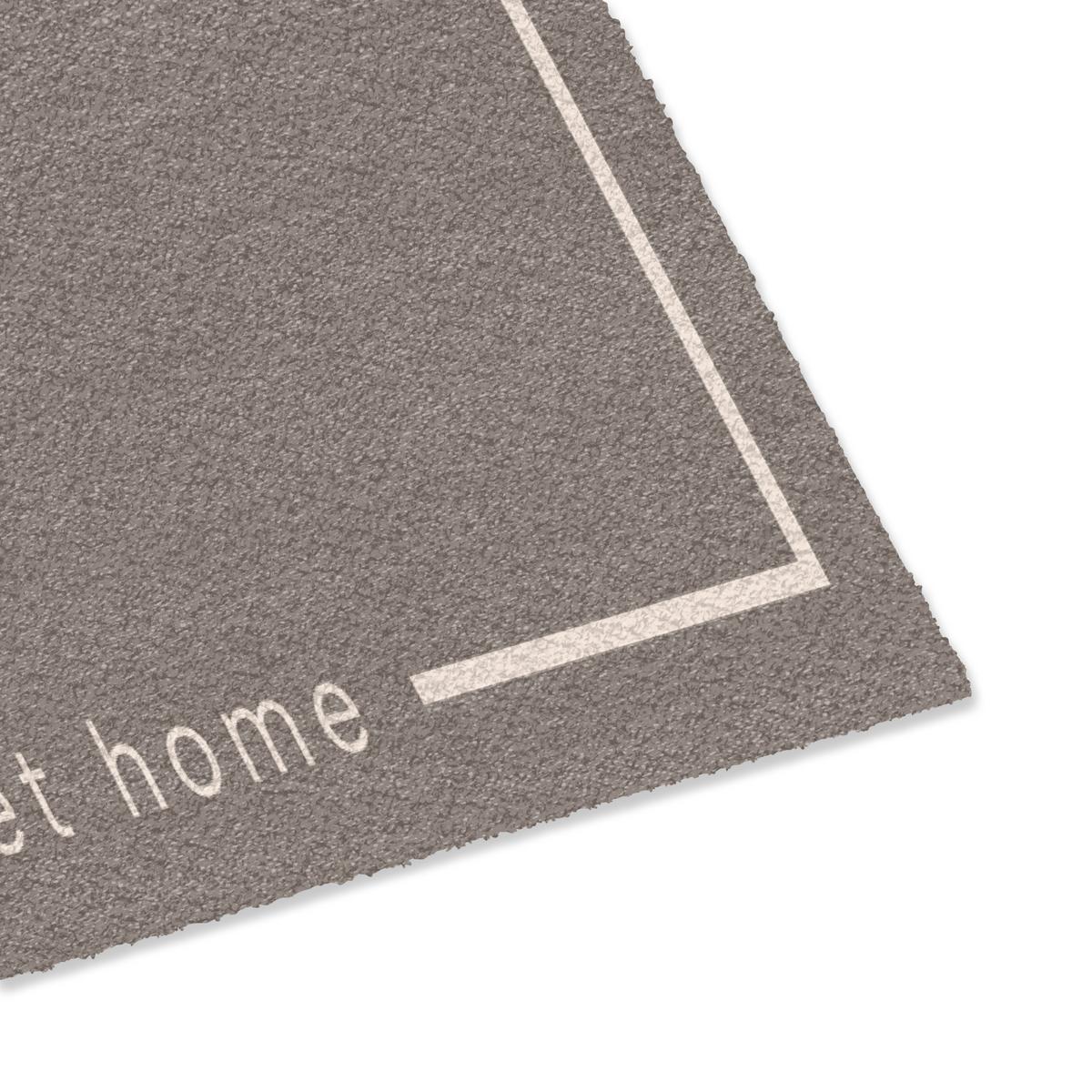 FUSSMATTE Willkommen - Braun Schmutzfänger 60x40 cm - Taupe, Kunststoff (60/0.4cm) - MuchoWow