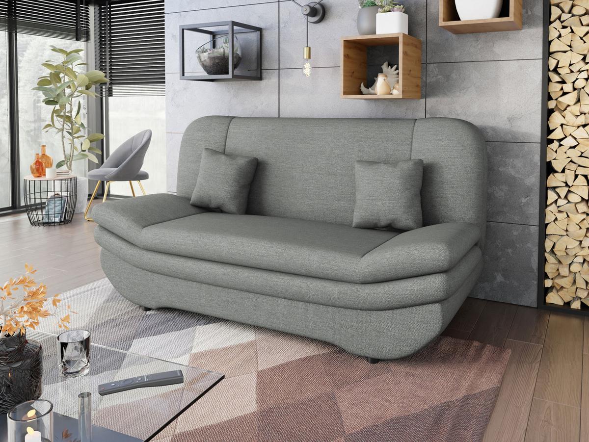 SCHLAFSOFA Weronika - Alufarben/Schwarz, Holz/Kunststoff (200/95/90cm) - MIRJAN24