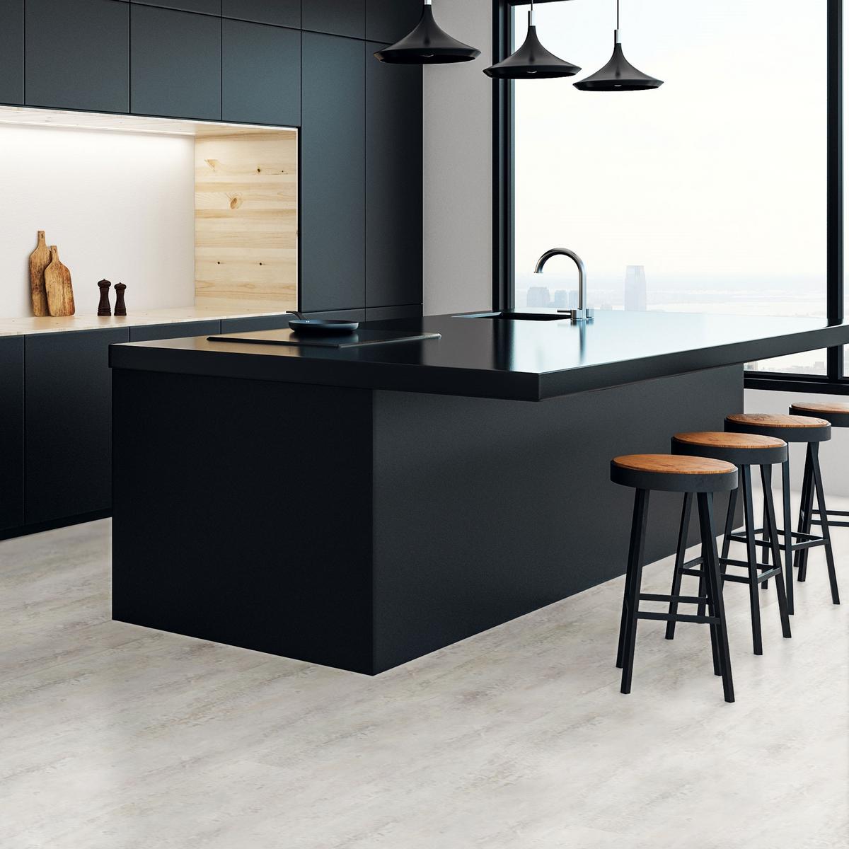 VINYLBODEN Klick 1,86m²/10 Dielen PVC Bodenbelag Eiche Rustikal Hell Holzoptik - Hellgrau, Kunststoff (61.5/31/0.42cm) - ML-DESIGN