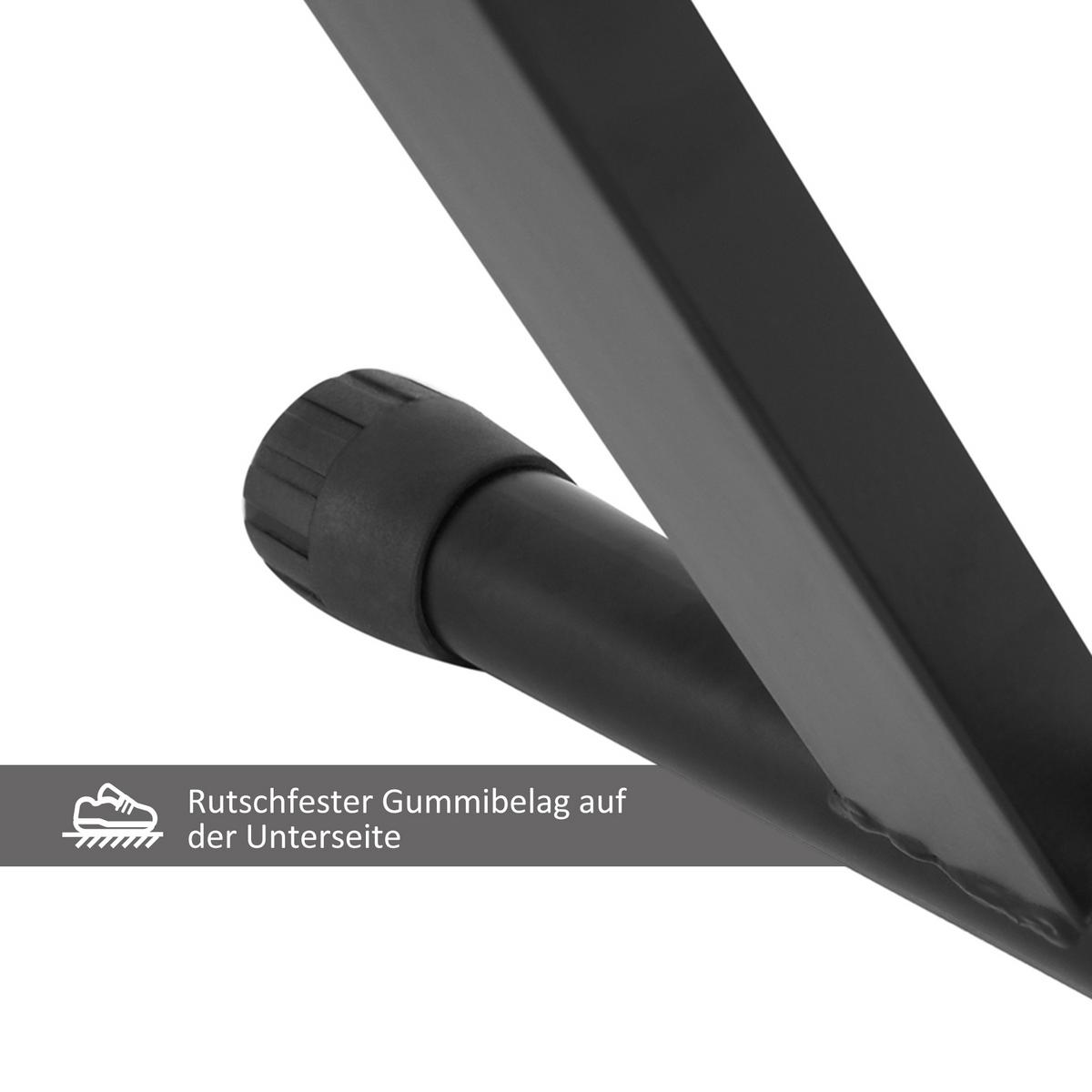 KLAVIERHOCKER Klavierbank zusammenklappbar höhenverstellbar Hocker Schwarz - Schwarz, Metall (29/47/39cm) - HOMCOM