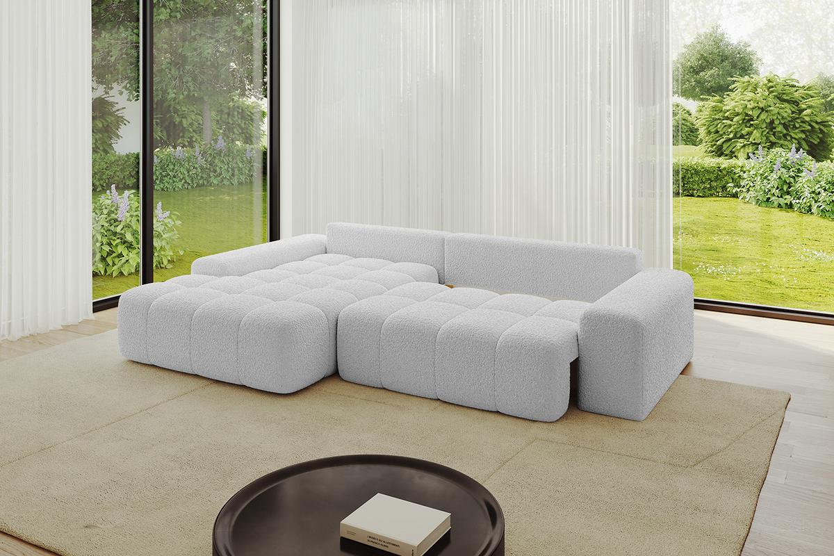 ECKSOFA Ottomane Links ENSI-L - 267x164x69 cm Hellgrau - Hellgrau, Holzwerkstoff/Kunststoff (267/164cm) - ALTDECOR
